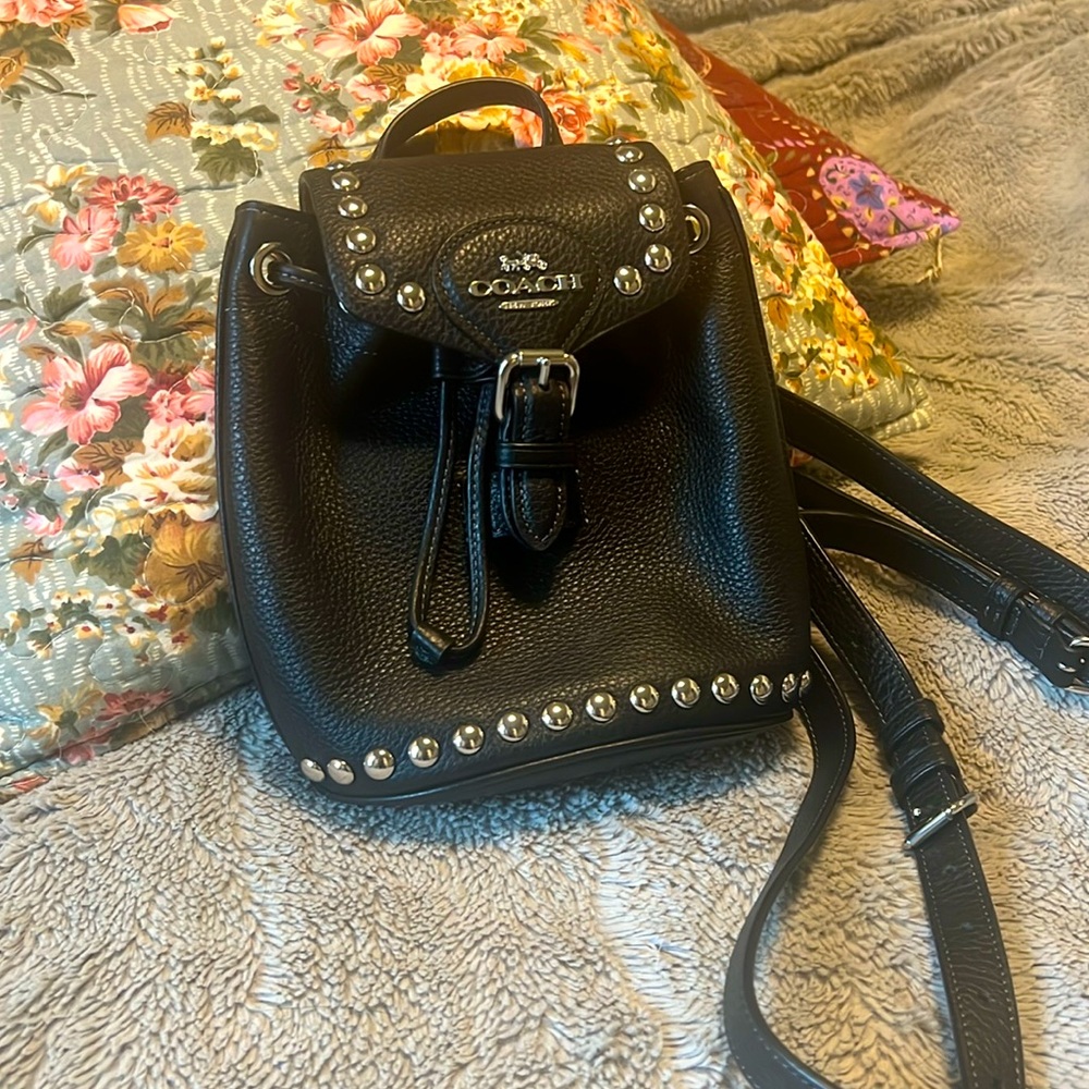 Coach backpack, mini 6 by 7 in. Super cute! Never used.l